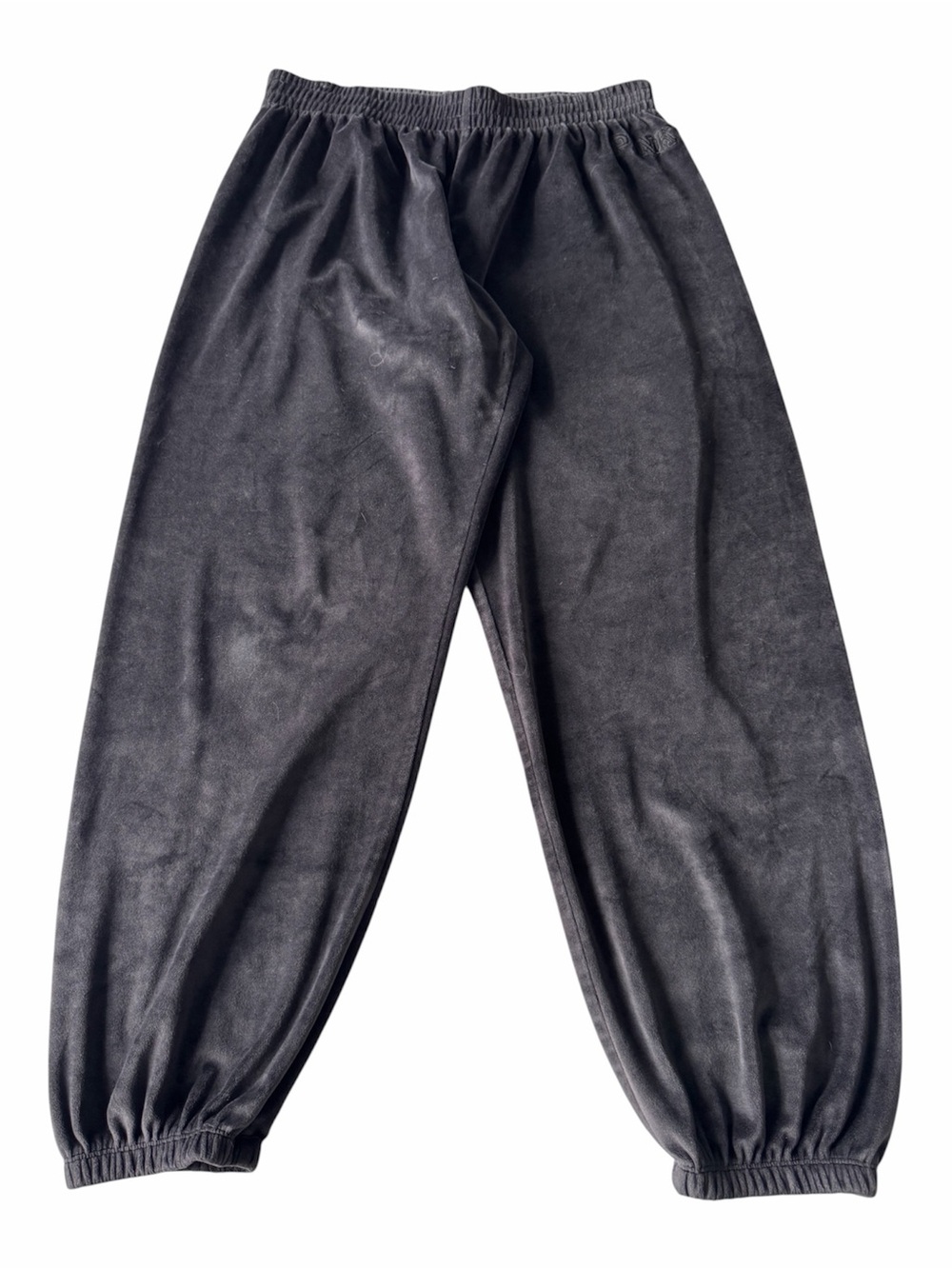 ✅ PINK Victoria's Secret Black Velour Jogger Pants size L